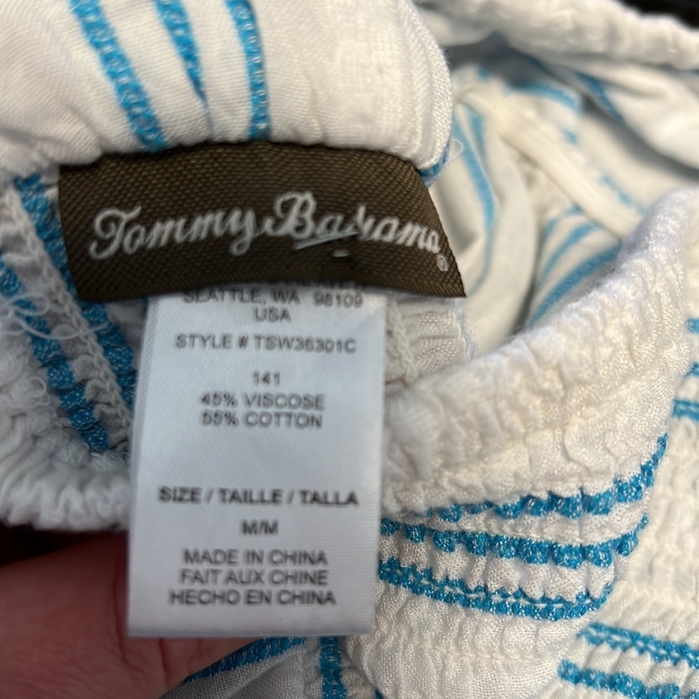 Tommy Bahama Strapless Striped Dress Medium - Picture 8 of 11